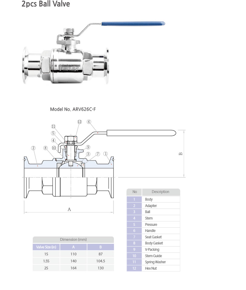 2pcs Ball Valve > Valve | Artsanitary